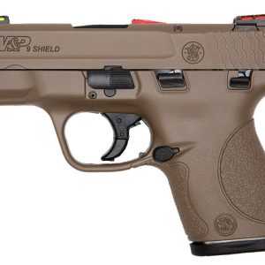 Smith &  Wesson - M&P 9 Shield Dark Earth w/ HiViz Sights 13286 CA OK